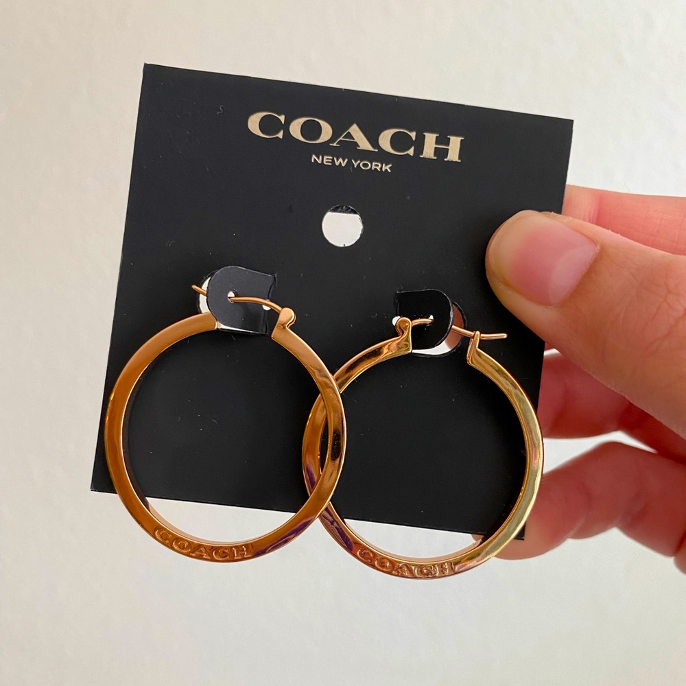 Coach hoop earrings